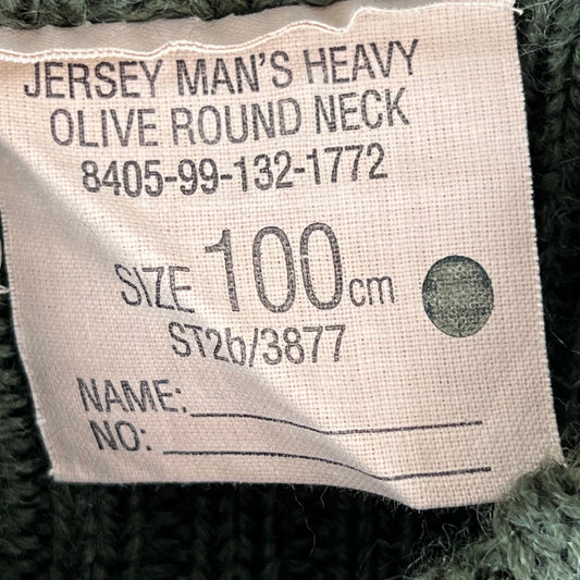 British Army Olive Green Pullover Jumper - Medium 100cm