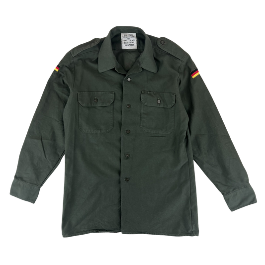 German Army Olive Green Long Sleeve Field Shirt - Medium GrNr3