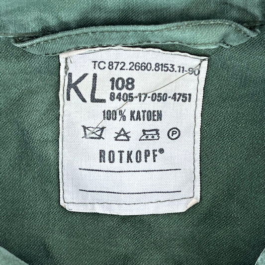 Dutch Army Field Shirt Jacket Green Long Sleeve - Large