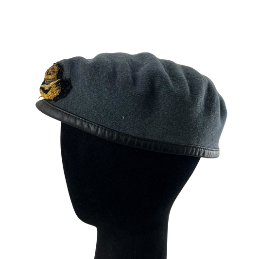 British RAF Beret w/ Officer's Badge - Large