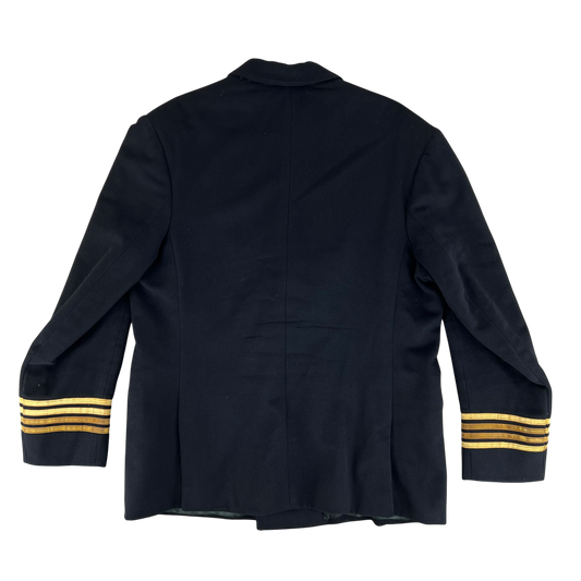 British Merchant Navy / RNR 40s Black Dress Blazer Jacket - Large