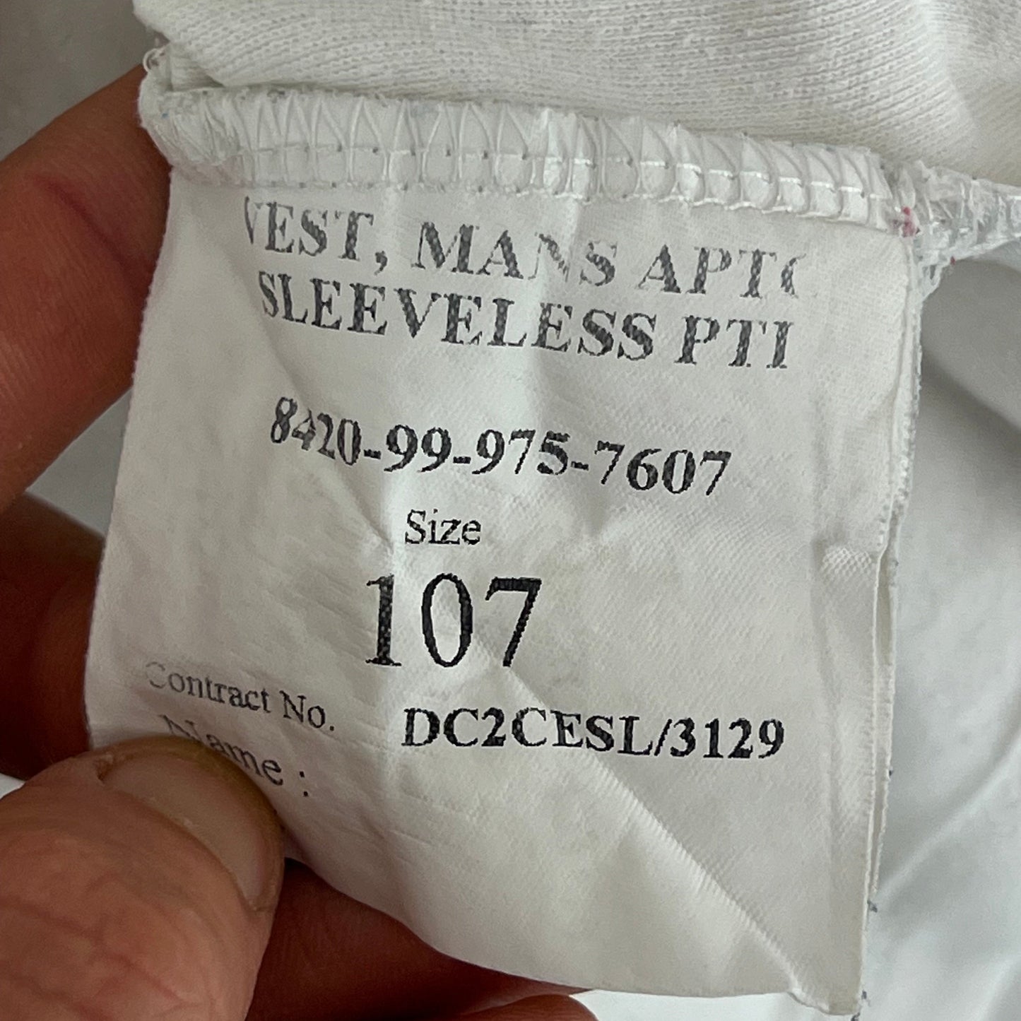 British Army PTI Vest - Large 107cm