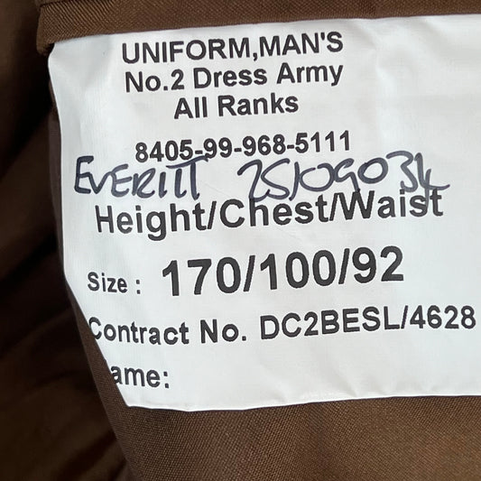 British Army No.2 FAD Dress Jacket - Royal Artillery Regiment - Medium 170/100