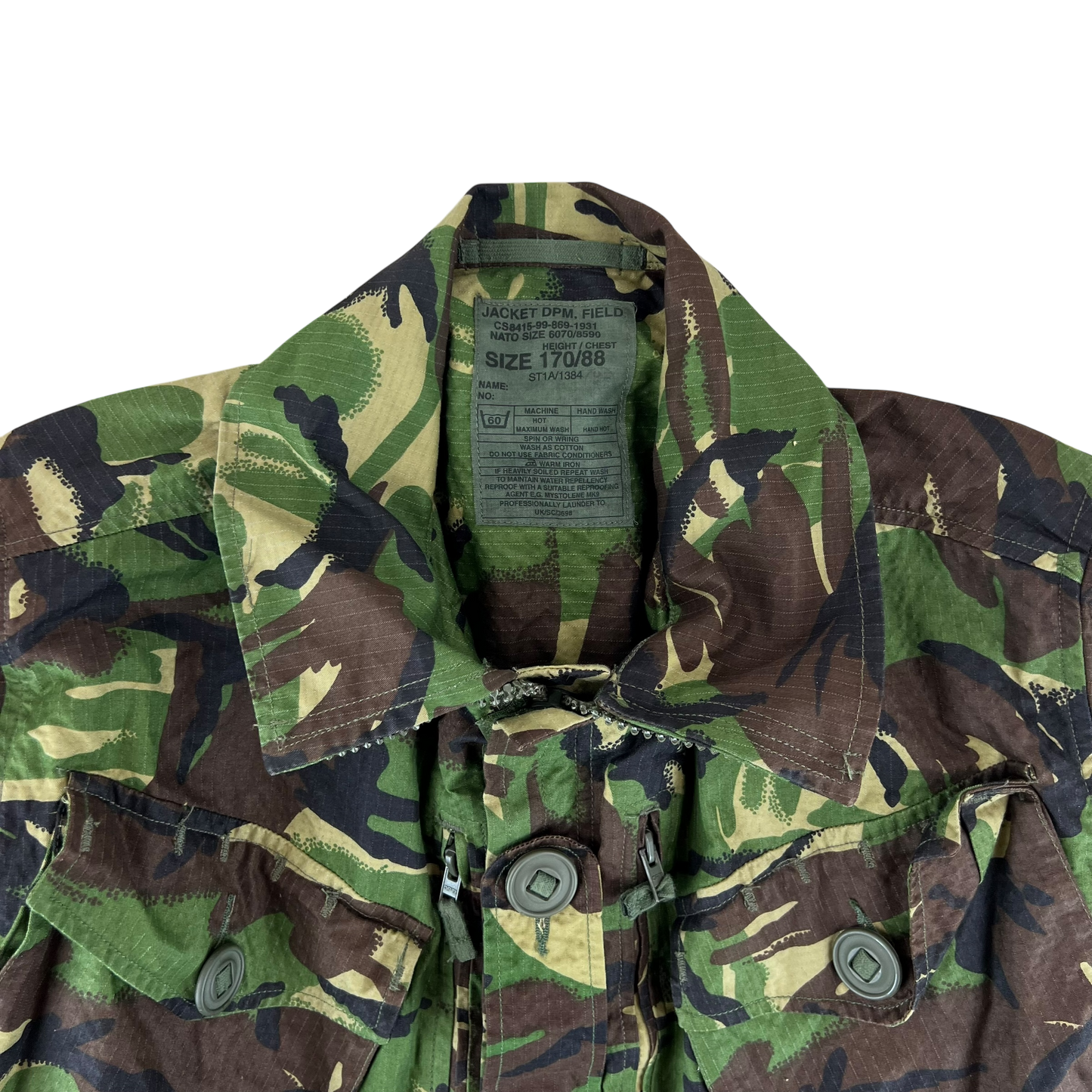 British Army S95 DPM Woodland Camo Ripstop Field Jacket - Small 170/88