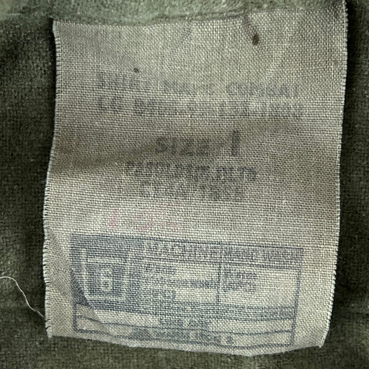 British Army Mens Olive Green Wool Shirt Long Sleeve - Medium