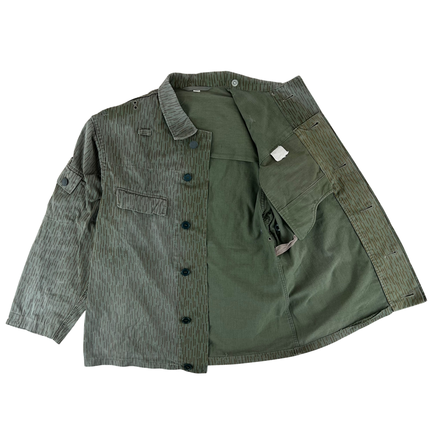East German Army NVA DDR Raindrop Strichmuster Camouflage Jacket - Medium k48