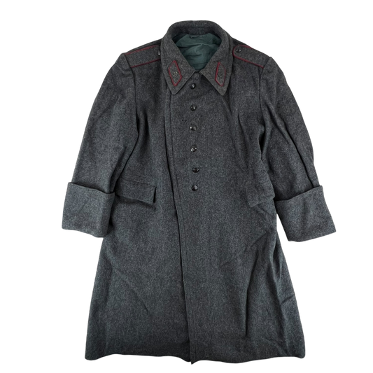 Bulgarian People's Army 60s Grey Wool Greatcoat - Large