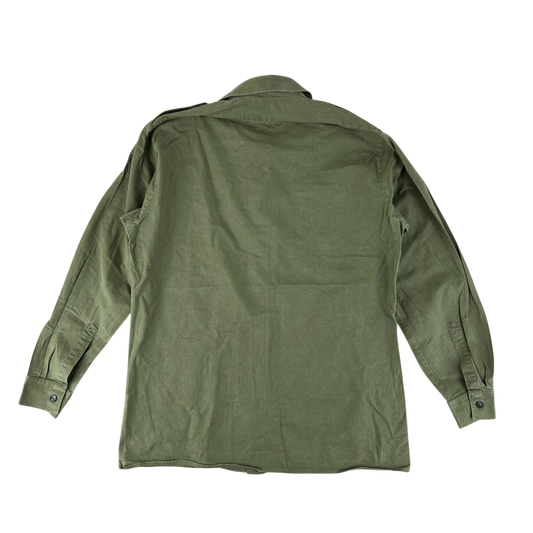 British Army Mens Olive Green Cotton Shirt Long Sleeve - X Large C17.5
