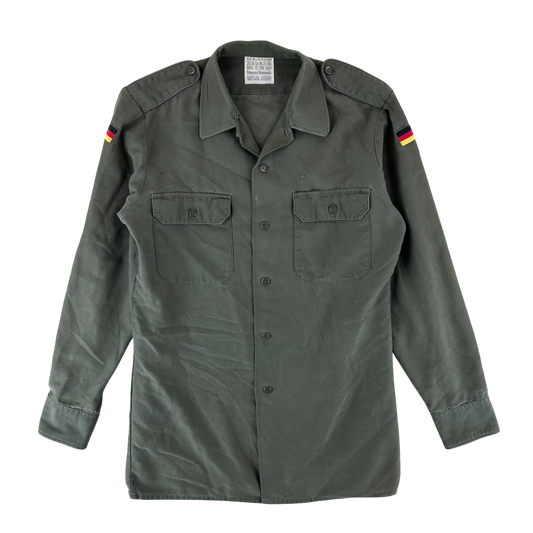 German Army Olive Green Long Sleeve Field Shirt - Medium GrNr 2