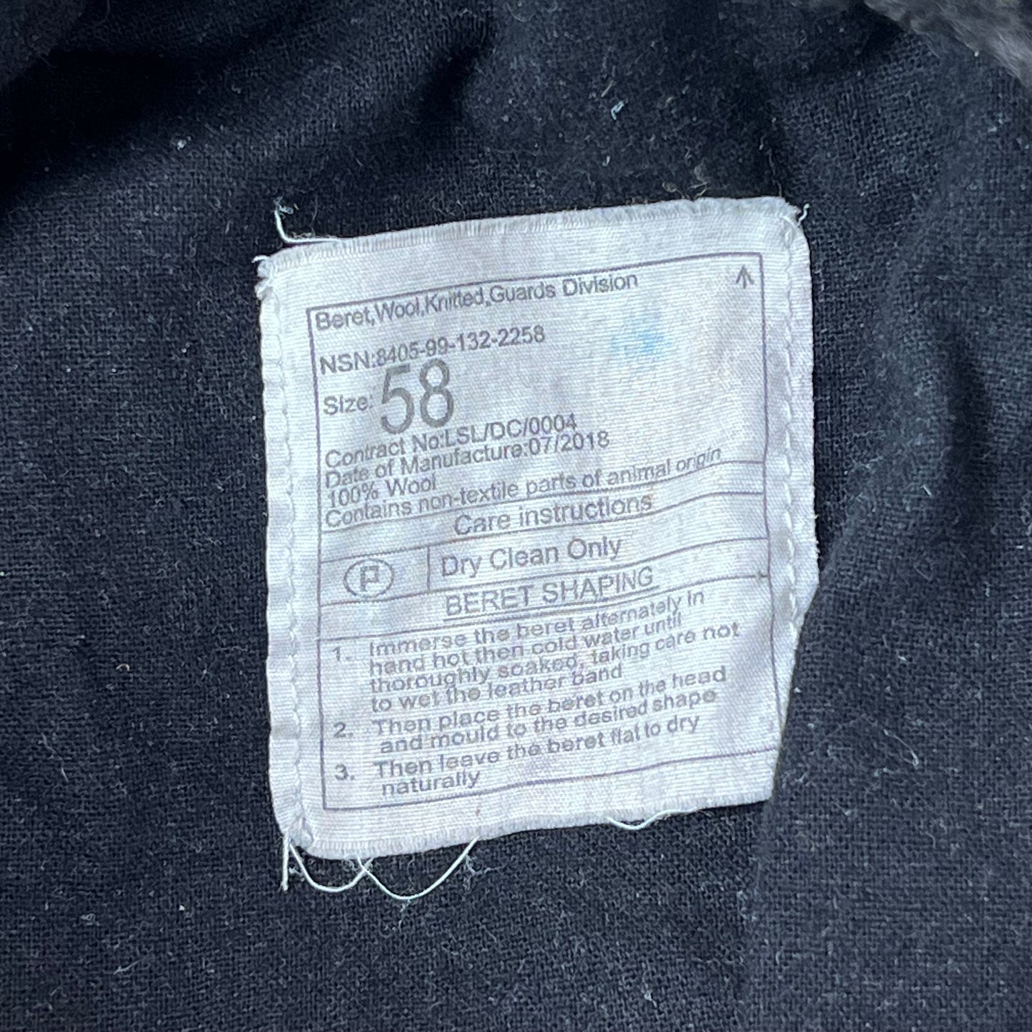 British Army Beret - King Edward VI School Cadet's - Medium 58cm