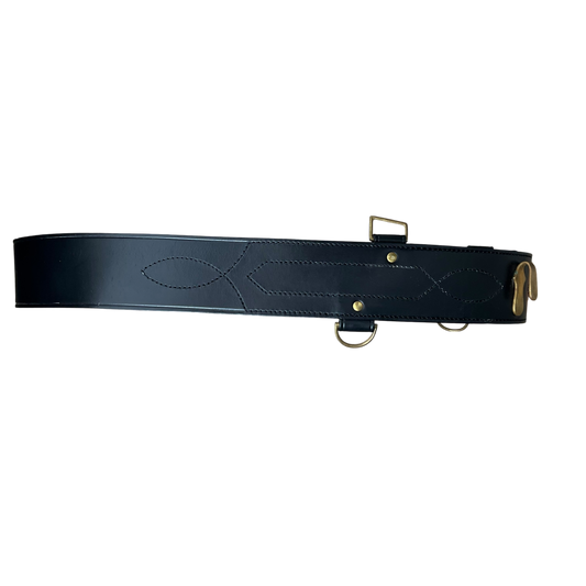 British Army Black Leather Belt - Large / X Large SIZE 5
