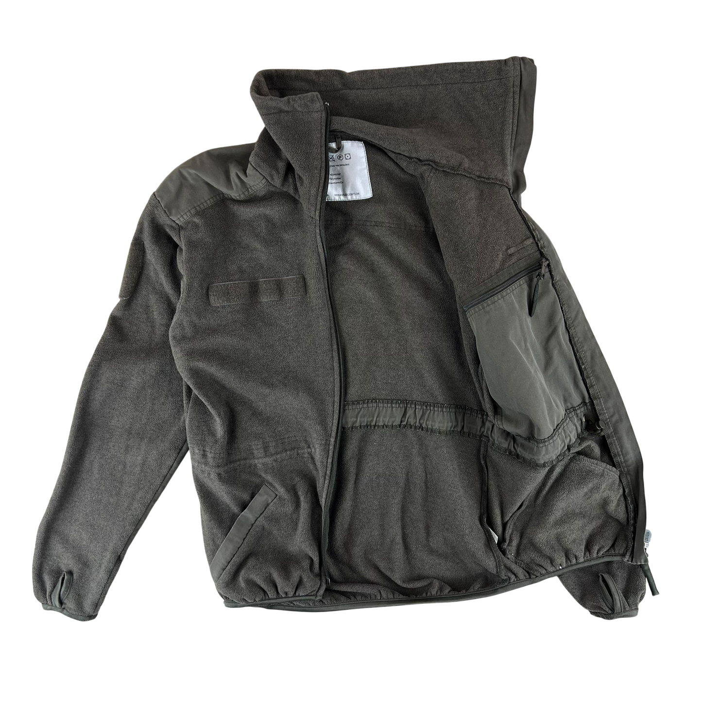 Austrian Army Olive Fleece Cardigan - Small 88-92 III/IV