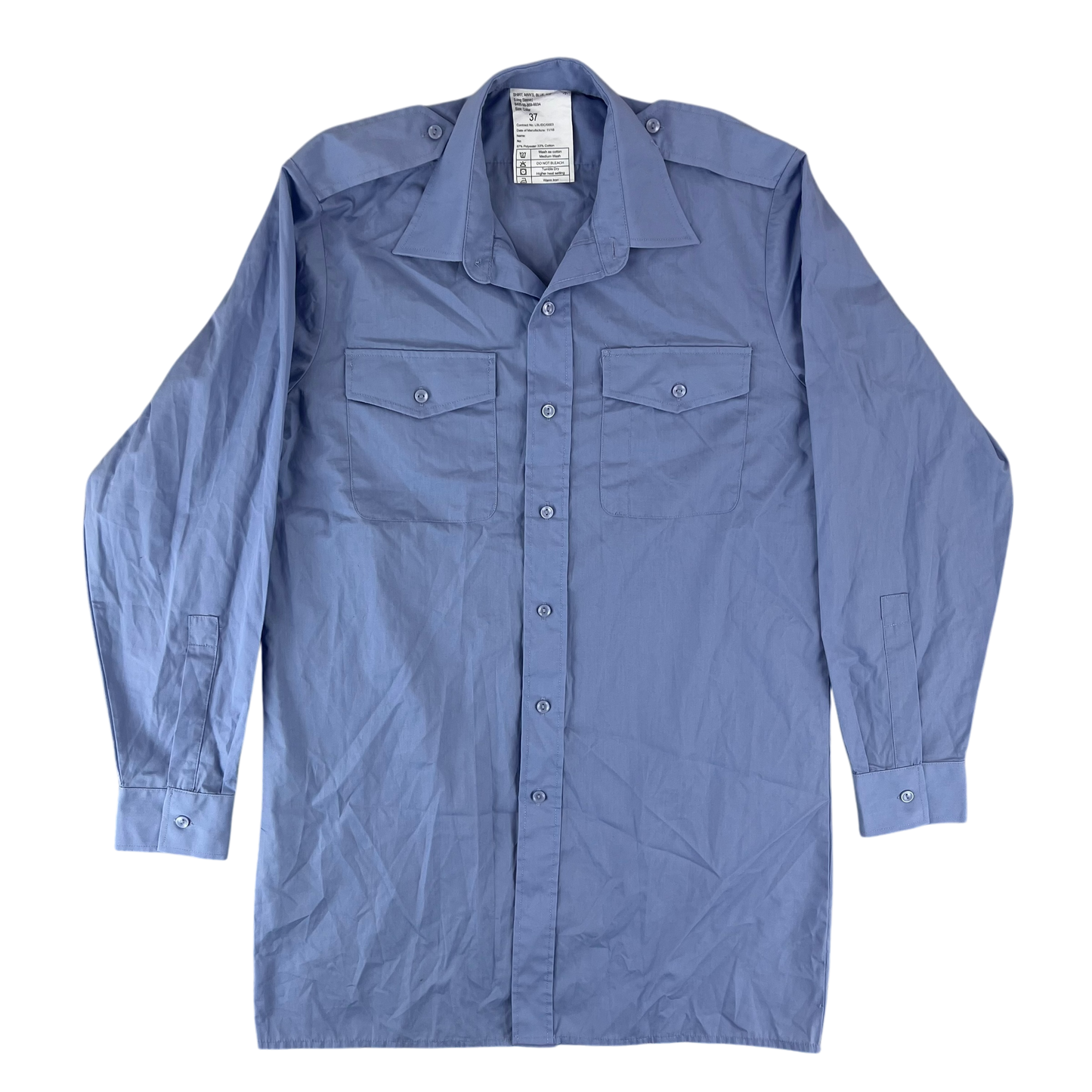 British Royal Air Force Man's Light Blue No. 2 Long Sleeve Shirt