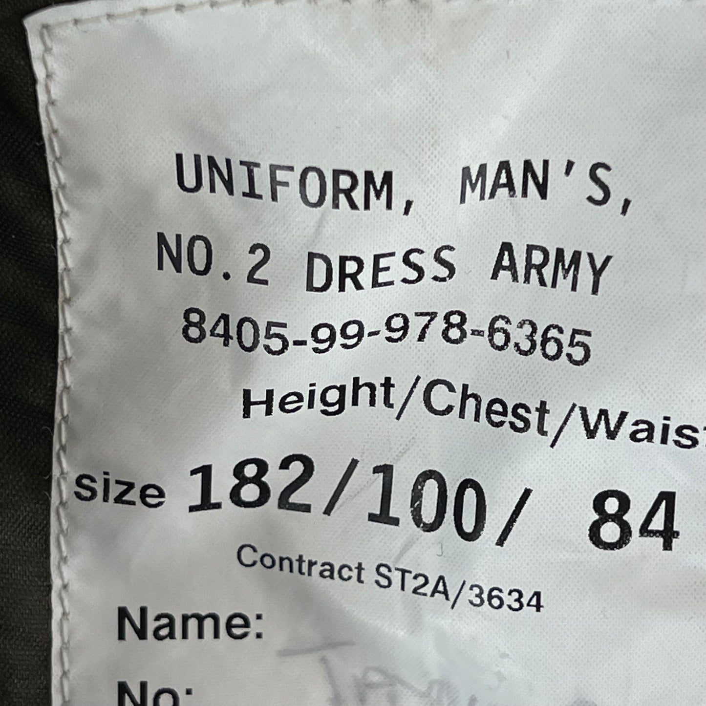 British Army 1980 Pattern No. 2 Olive Green Dress Jacket - 9th/12th Royal Lancers - Medium 182/100