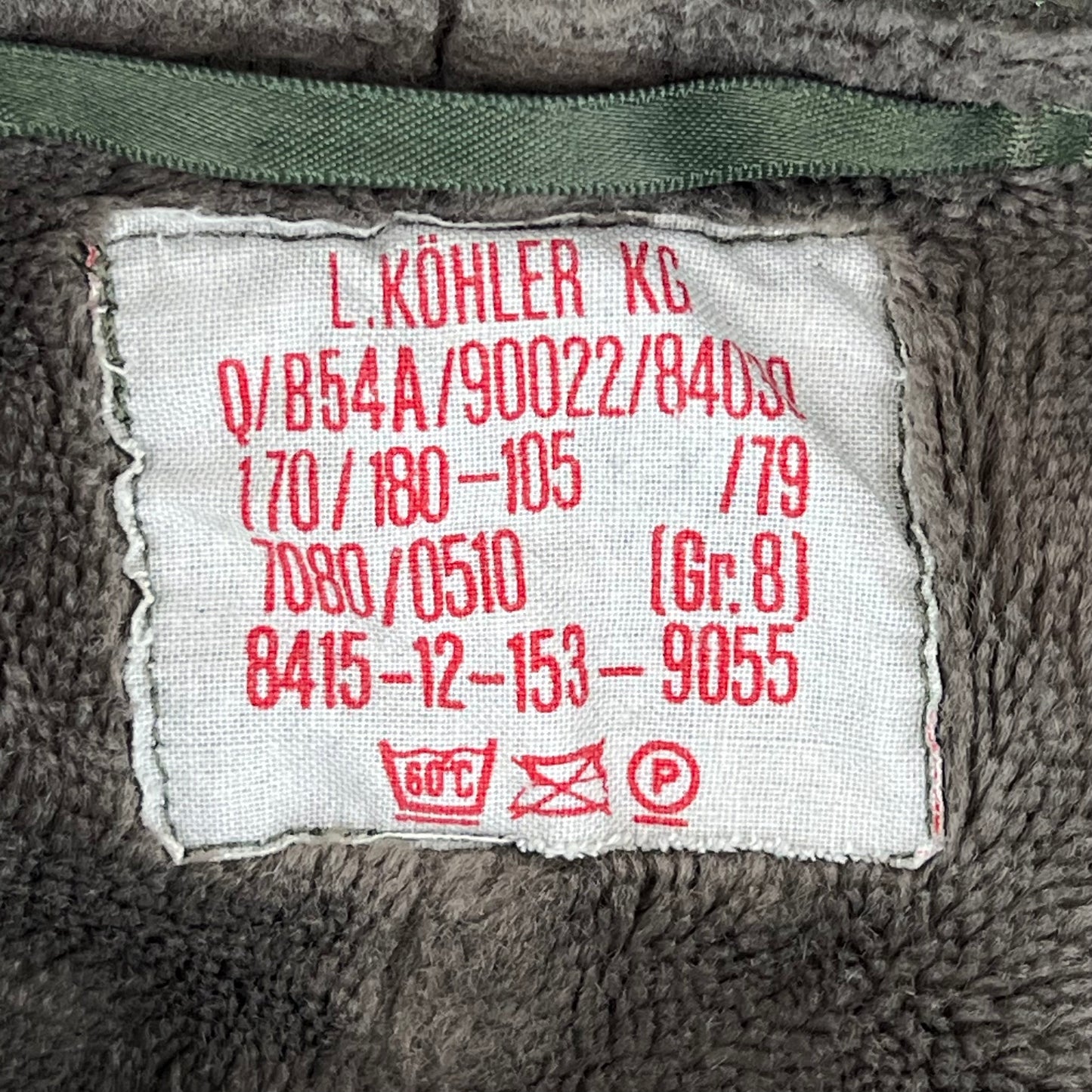 German Army Khaki Thermal "Tanker" Coveralls Liner - Large GrNr8