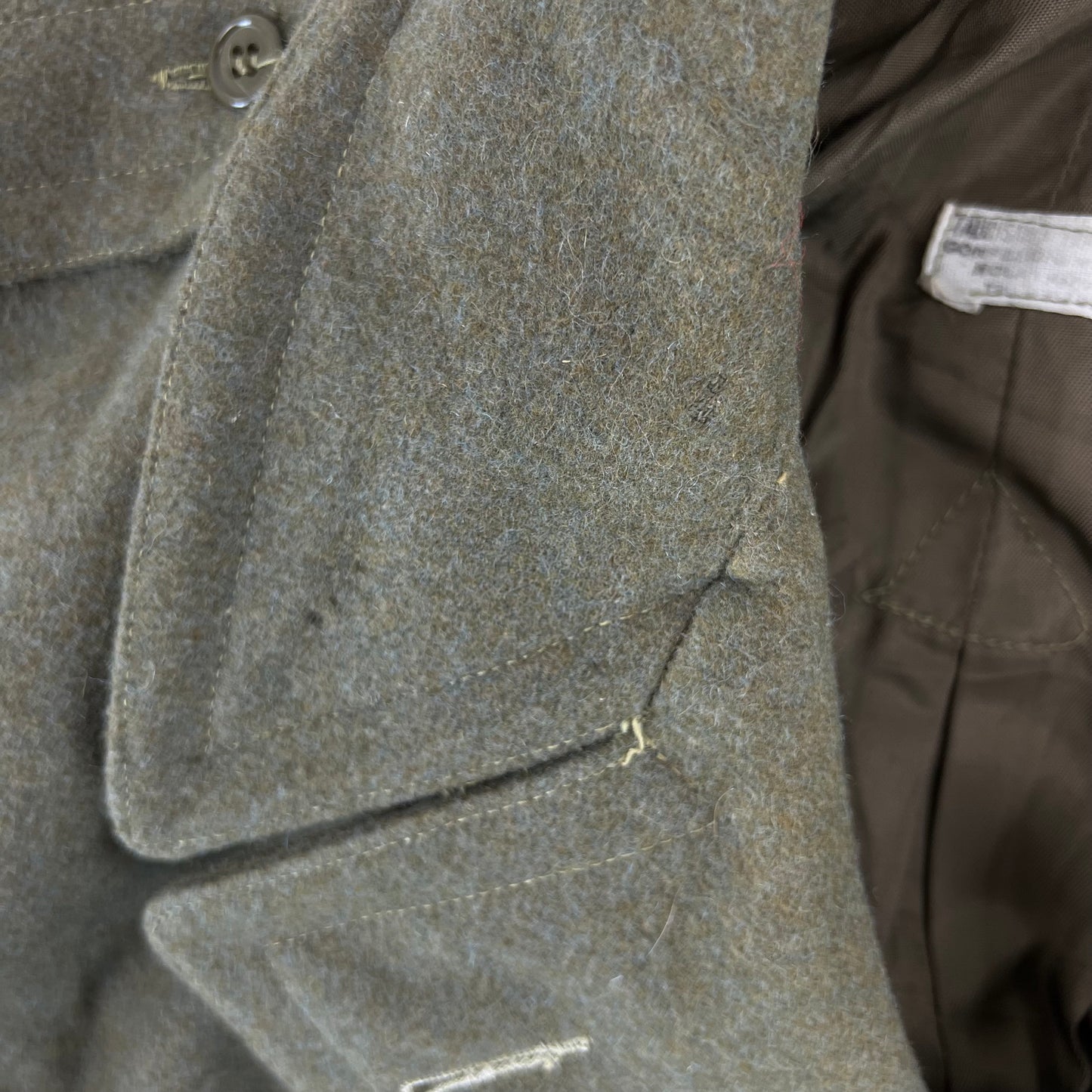 Italian Army 60s Khaki Greatcoat - Large