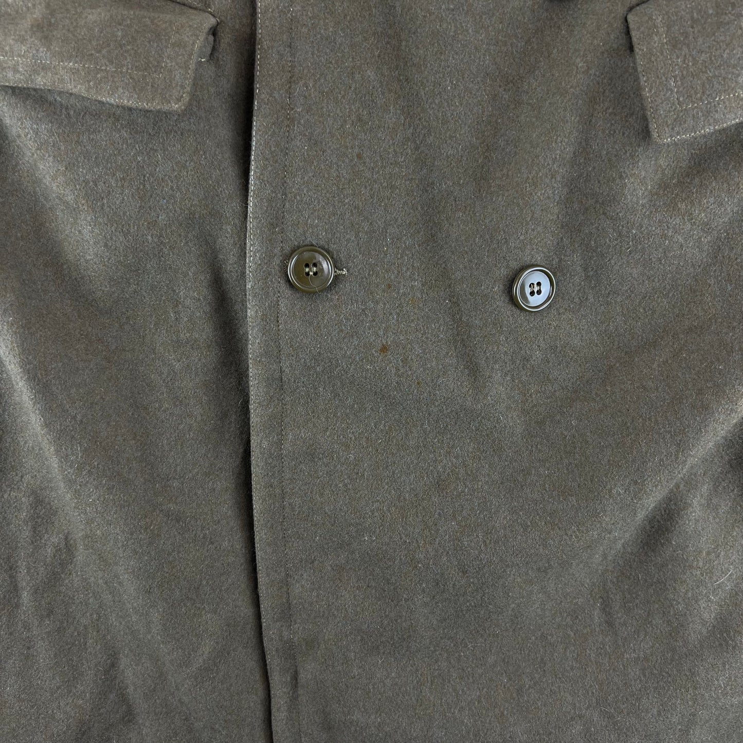 Italian Army 60s Khaki Greatcoat - Large