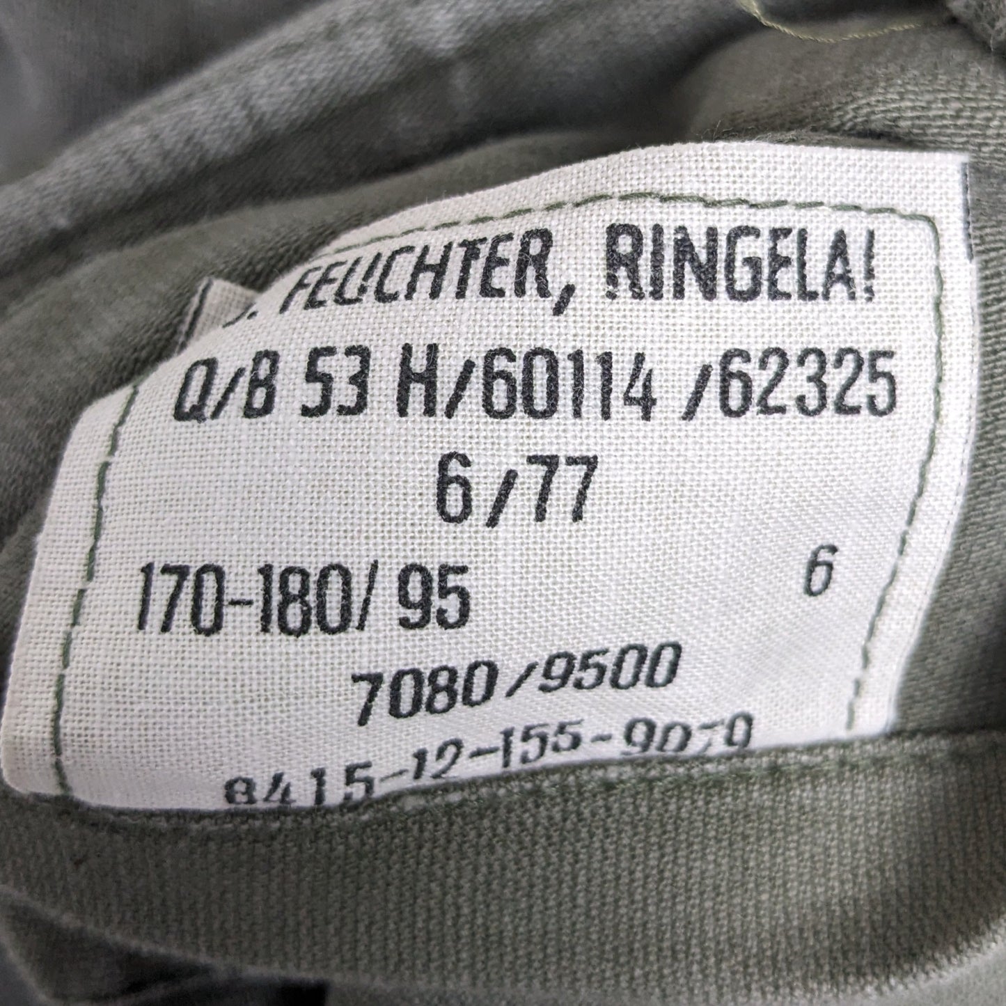 West German Army Field Grey Long Sleeve Field Shirt