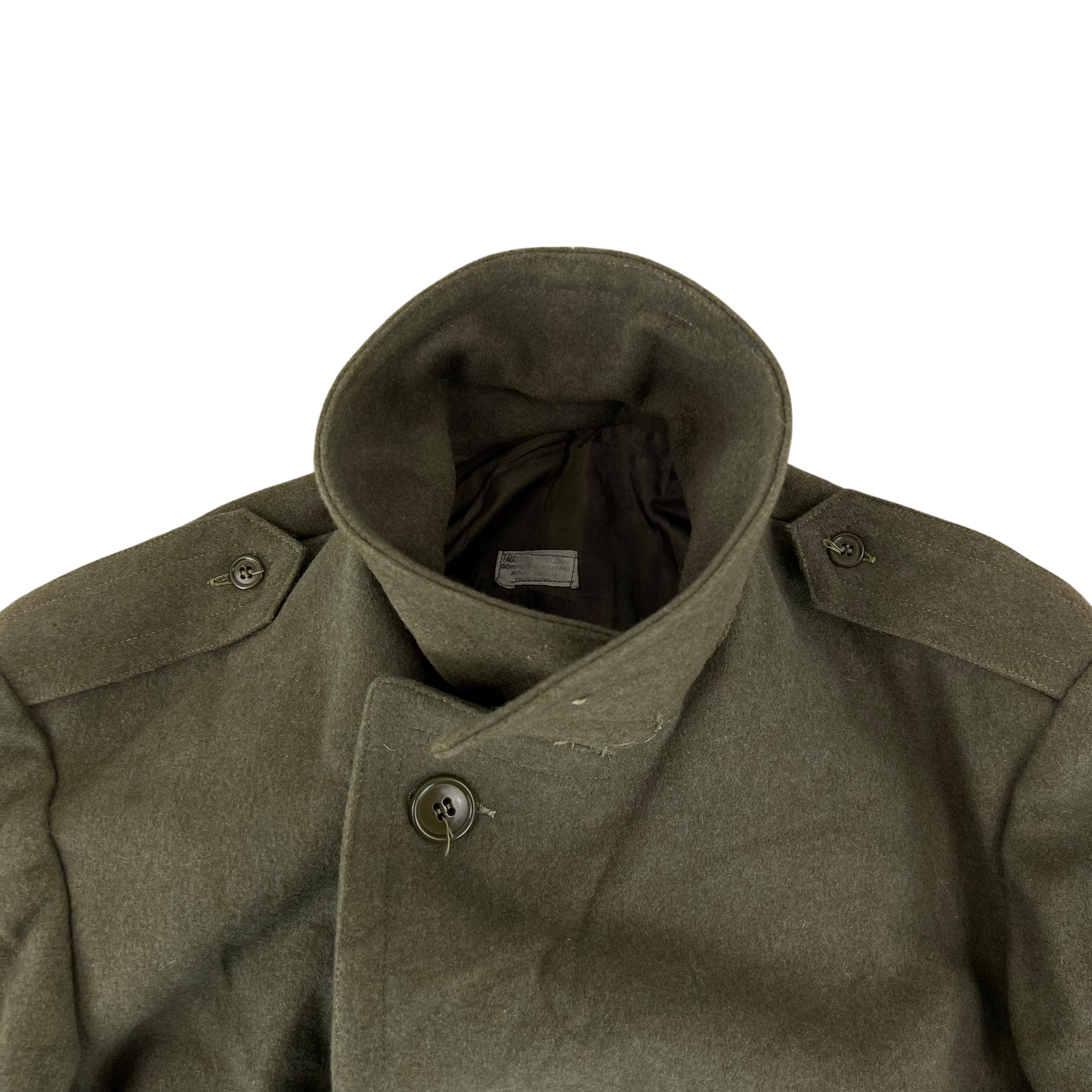 Italian Army 60s Khaki Greatcoat - Large