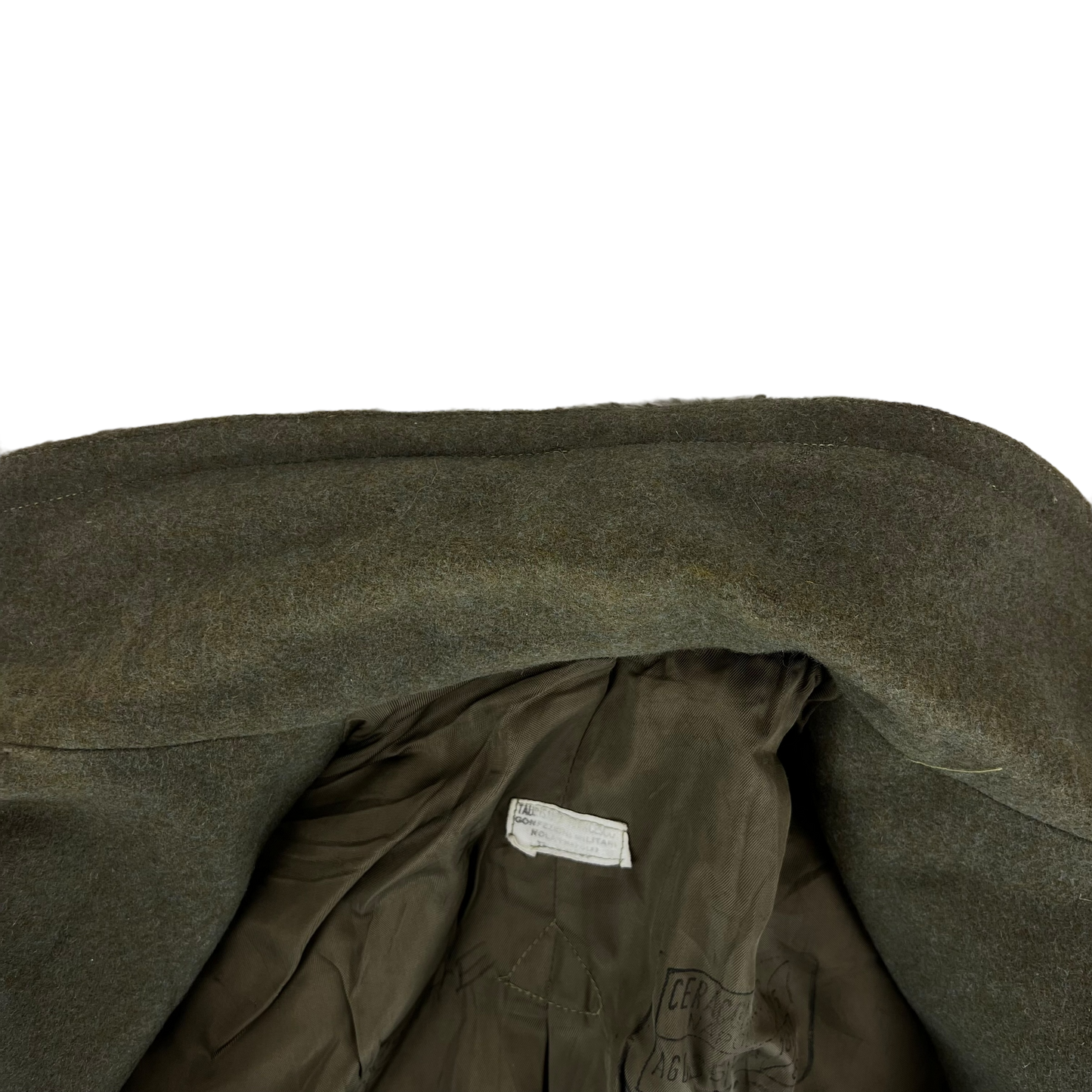 Italian Army 60s Khaki Greatcoat - Large