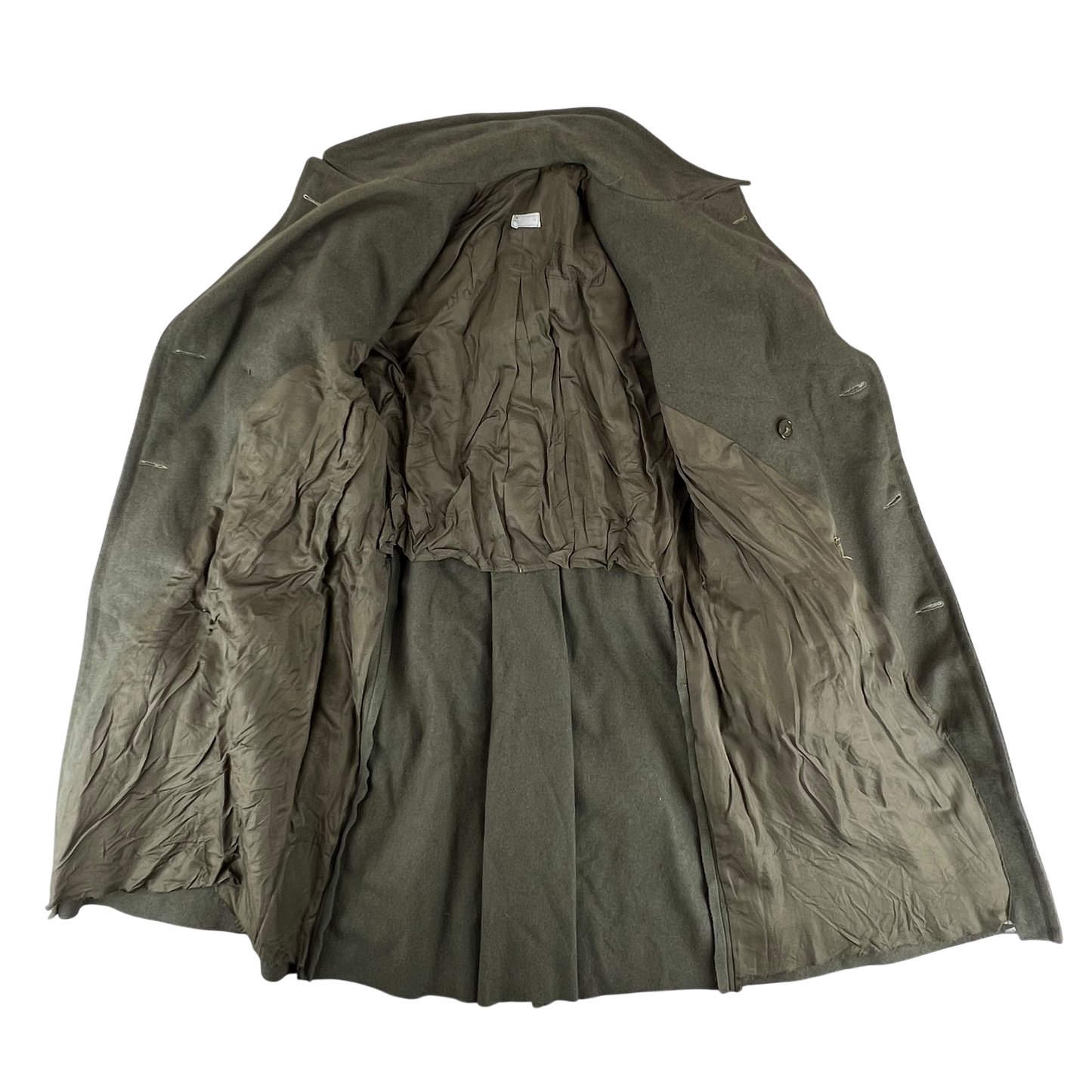 Italian Army 60s Khaki Greatcoat - Large