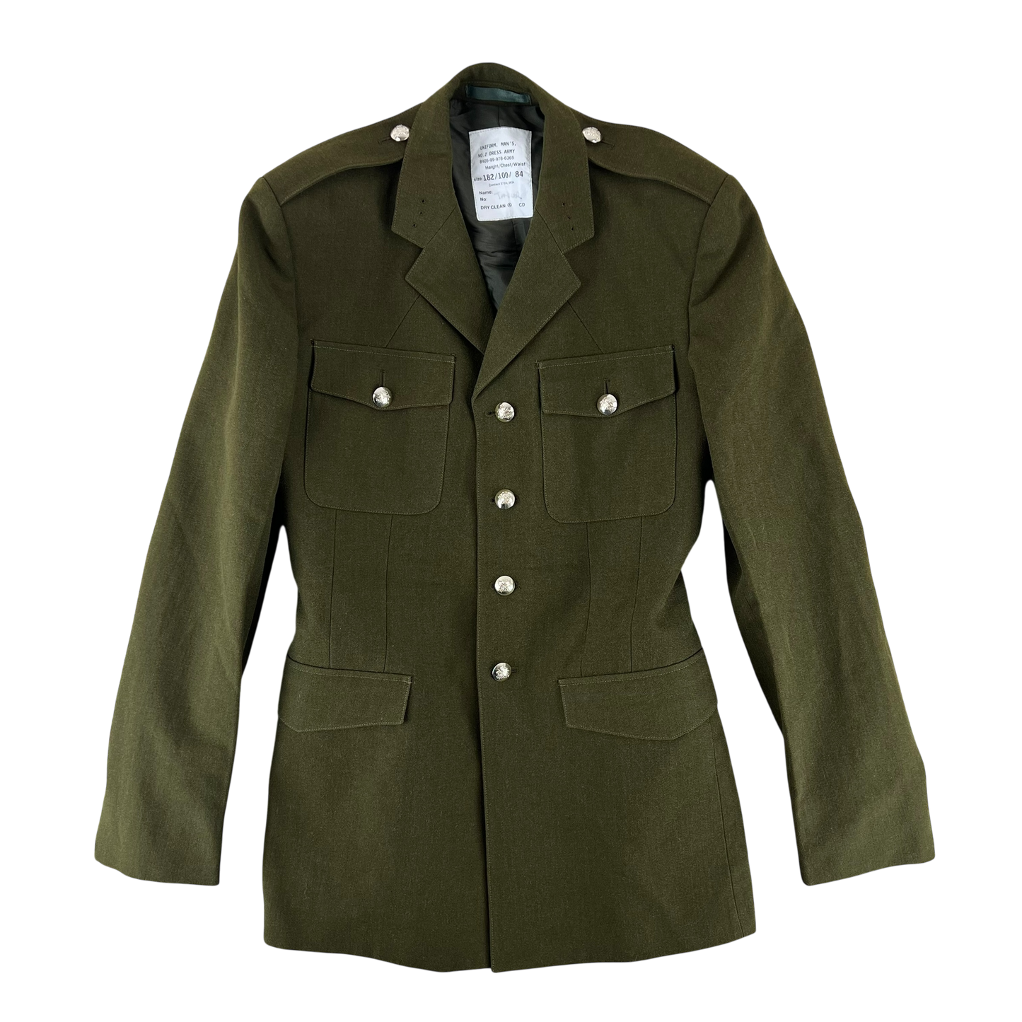 British Army 1980 Pattern No. 2 Olive Green Dress Jacket - 9th/12th Royal Lancers - Medium 182/100