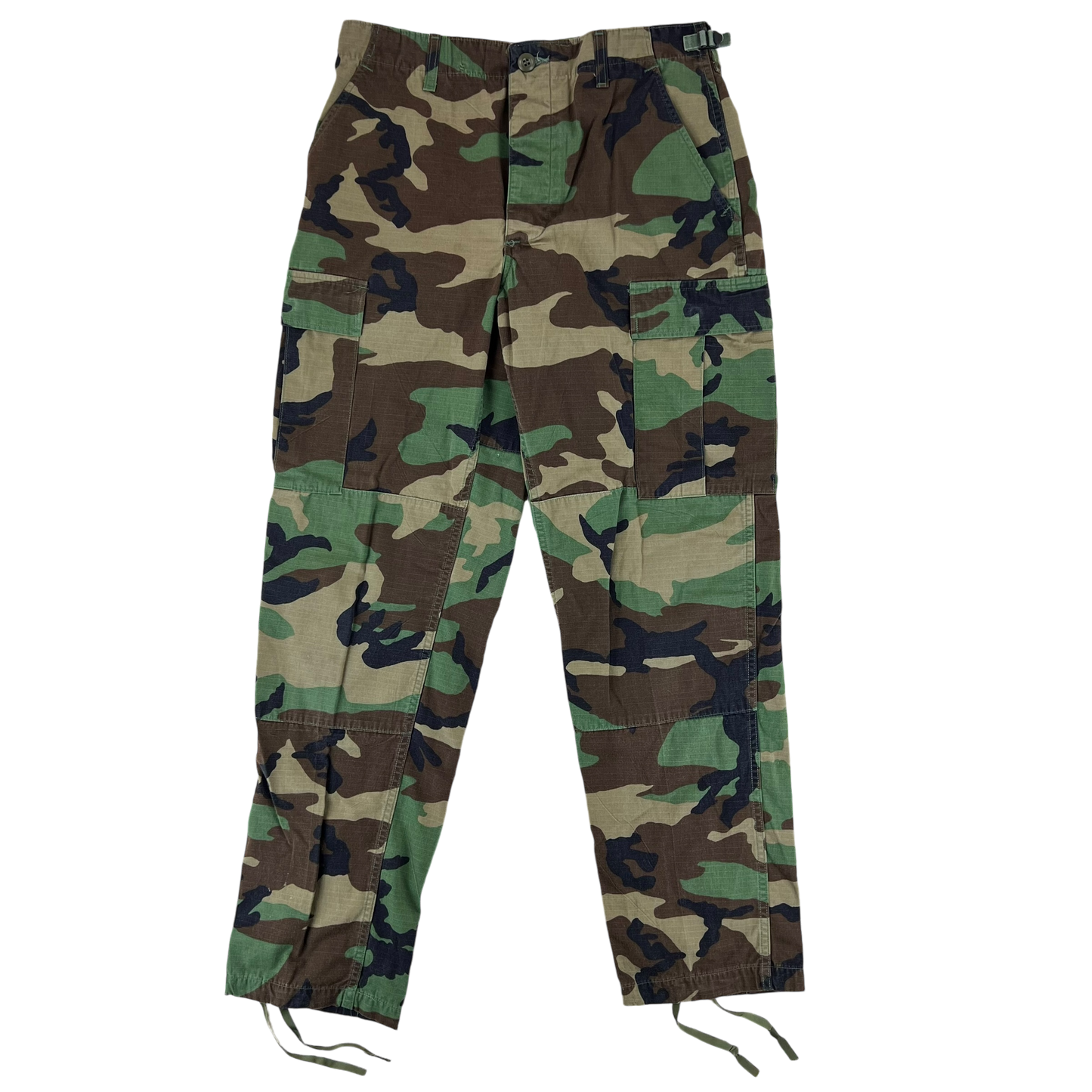 US Army Vintage M81 Woodland Camo Ripstop BDU Combat Trousers - W31 L31