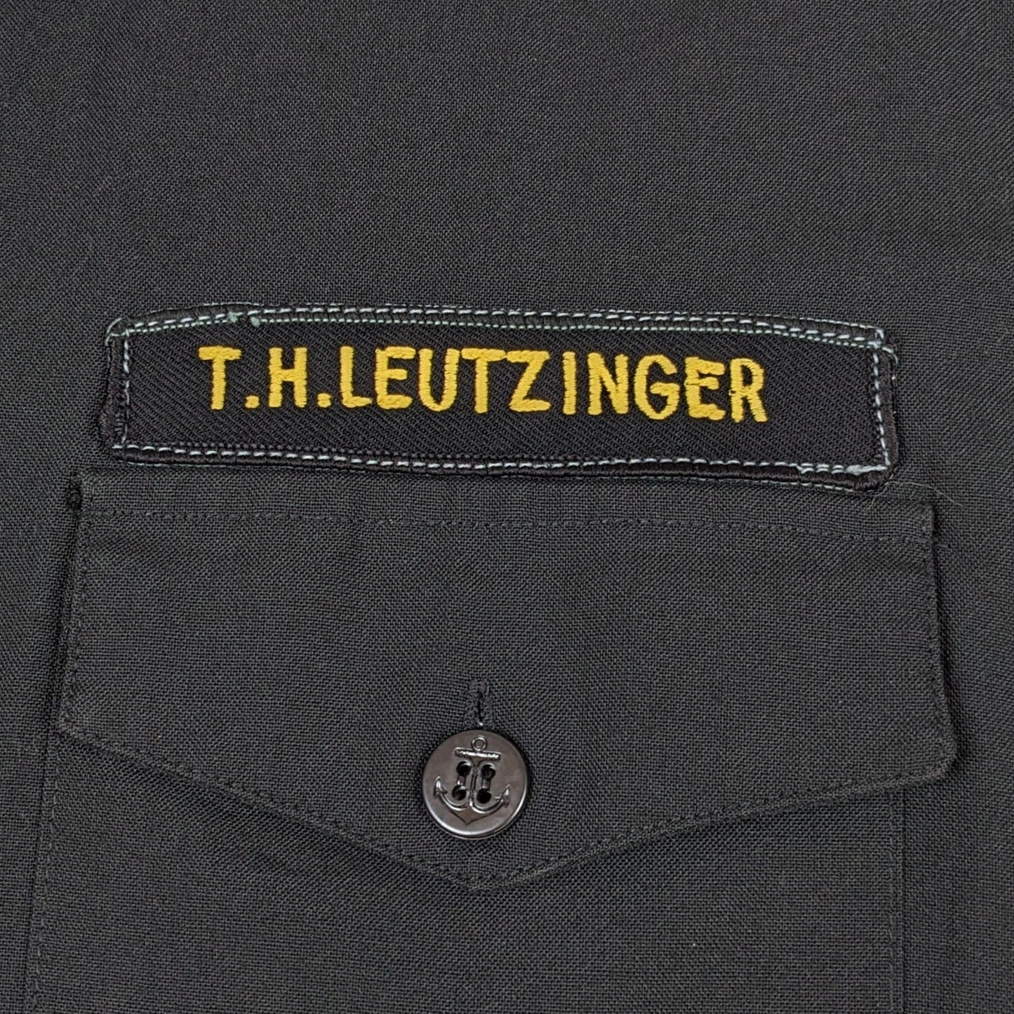 US Navy 80s Black Long Sleeve Service Shirt