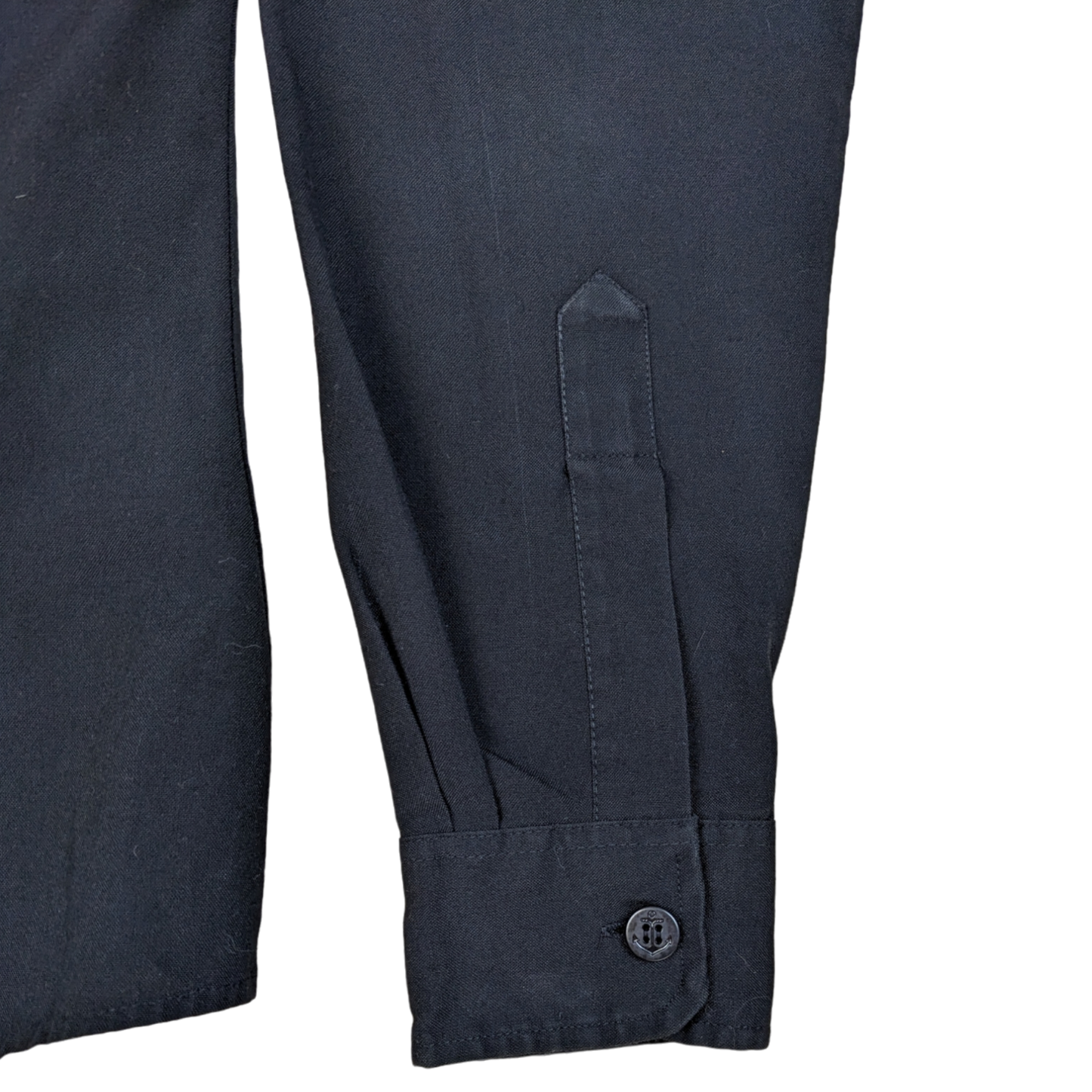 US Navy 80s Black Long Sleeve Service Shirt