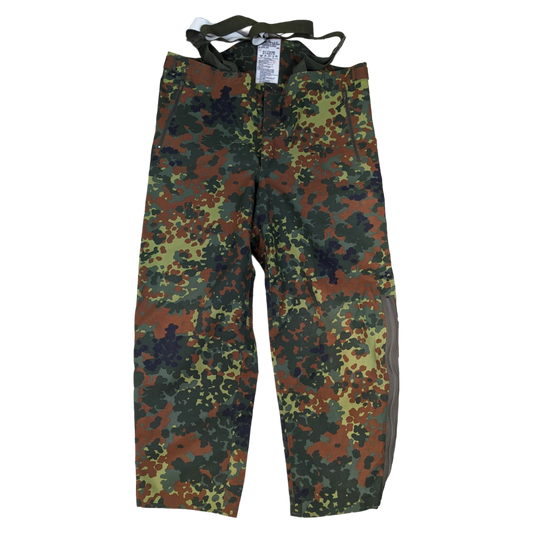 German Army Flecktarn Camo Waterproof Overalls / Overtrousers