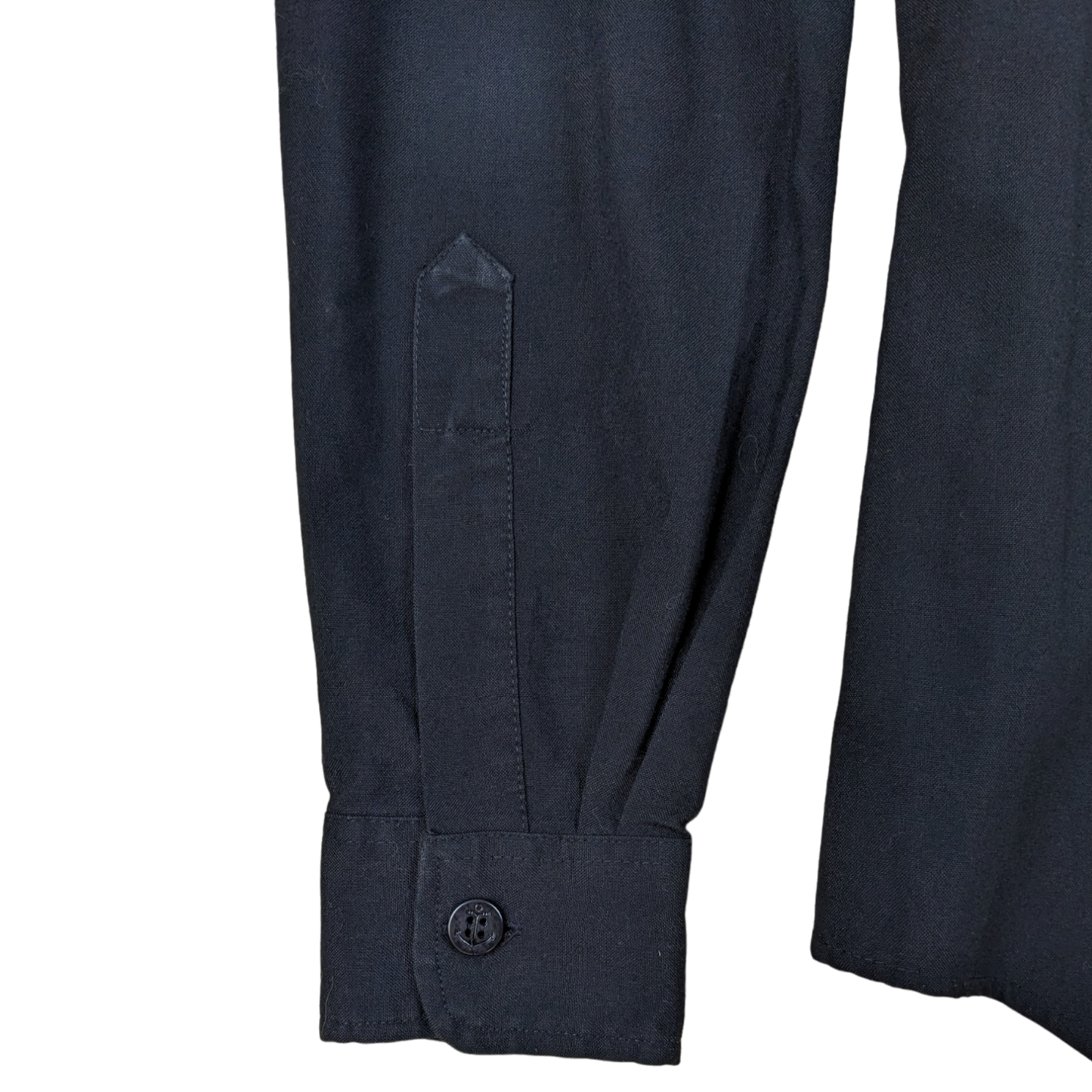 US Navy 80s Black Long Sleeve Service Shirt