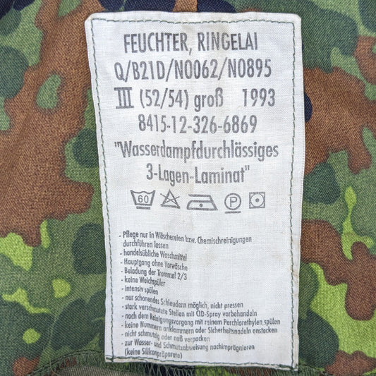 German Army Flecktarn Camo Waterproof Overalls / Overtrousers
