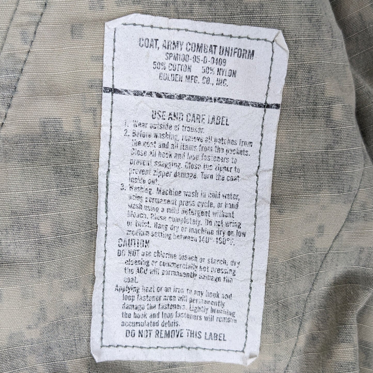 US Army UCP Digital Camouflage Combat Jacket - "SMALL LONG"