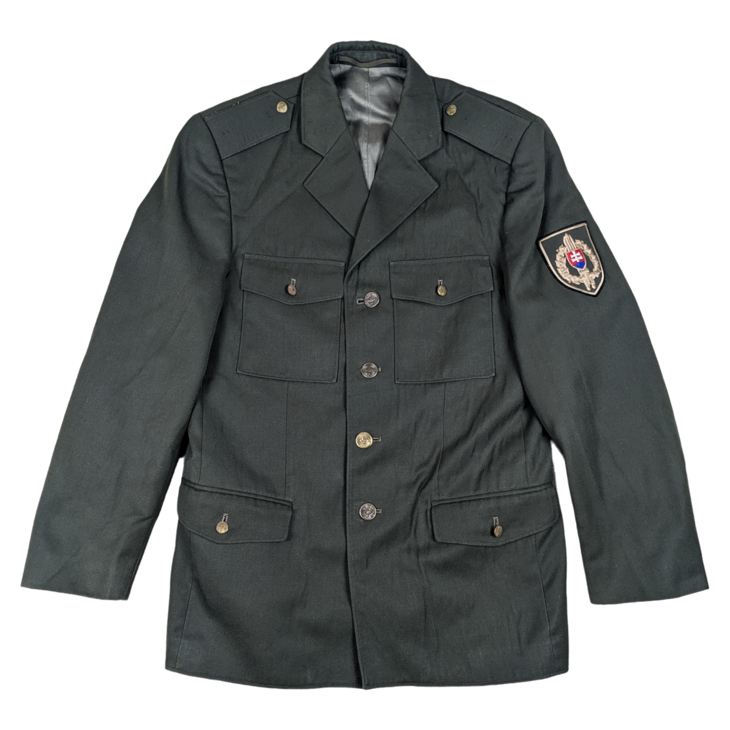 Slovak Army M97 Olive Green Dress Jacket w/ Patch - Medium