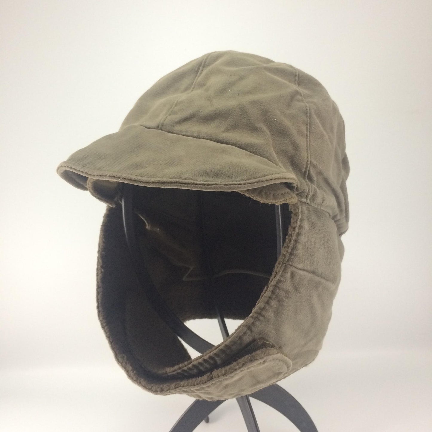 German Army Bundeswehr Olive Drab OD Winter Cold Weather Faux Fur Trapper Cap