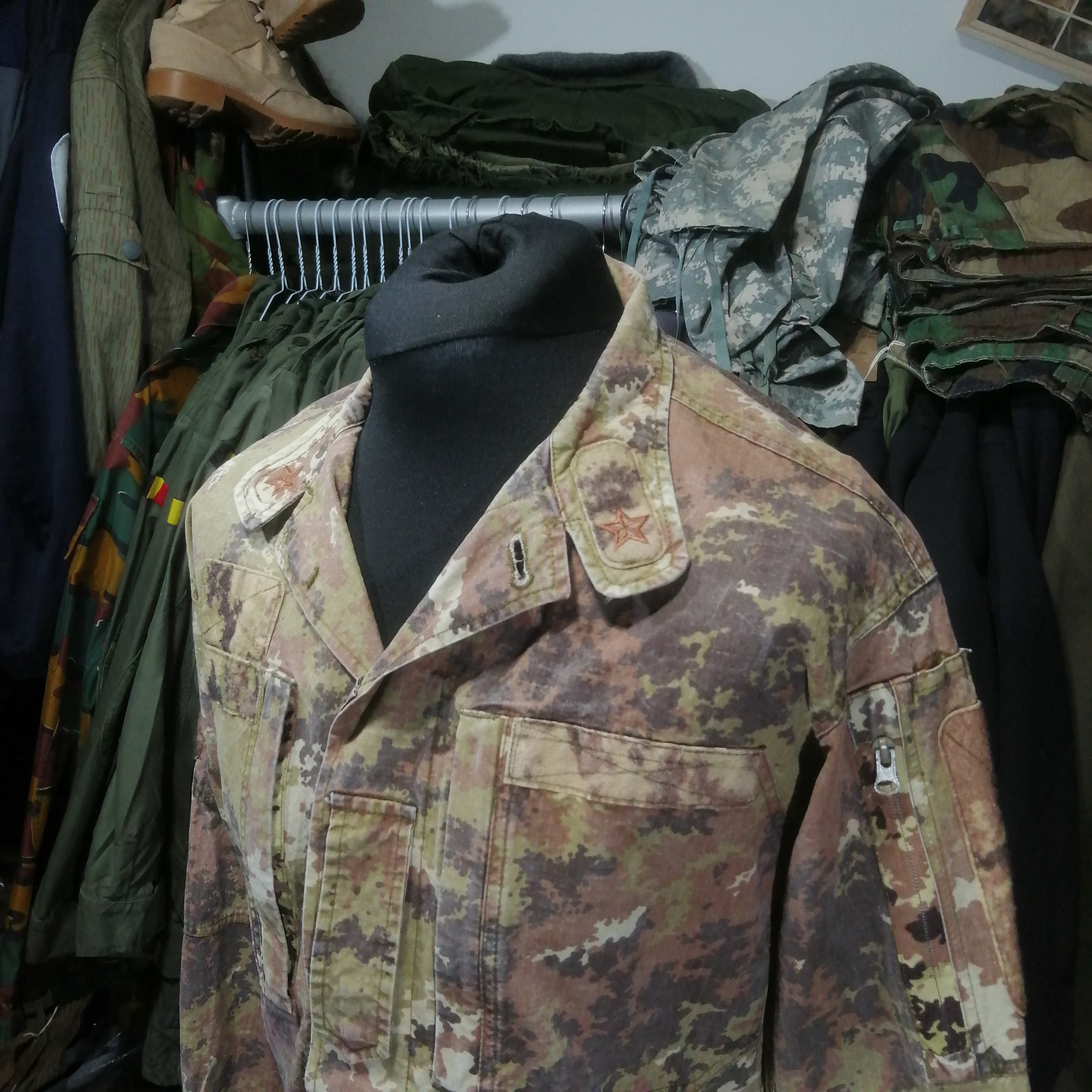 Italian Army Genuine M04 Mimetico Vegetata Vegetated Camo Ripstop Combat  Jacket