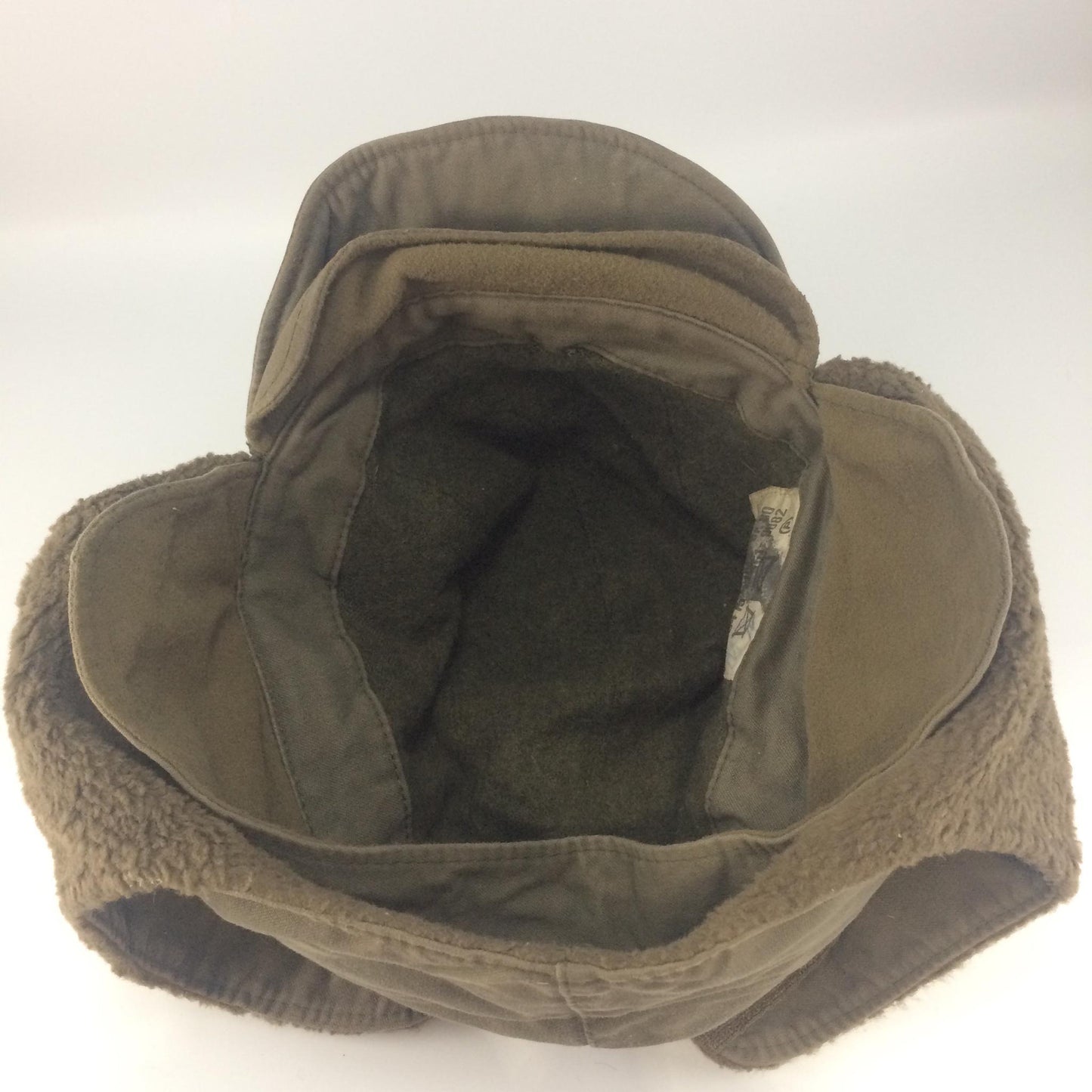 German Army Bundeswehr Olive Drab OD Winter Cold Weather Faux Fur Trapper Cap