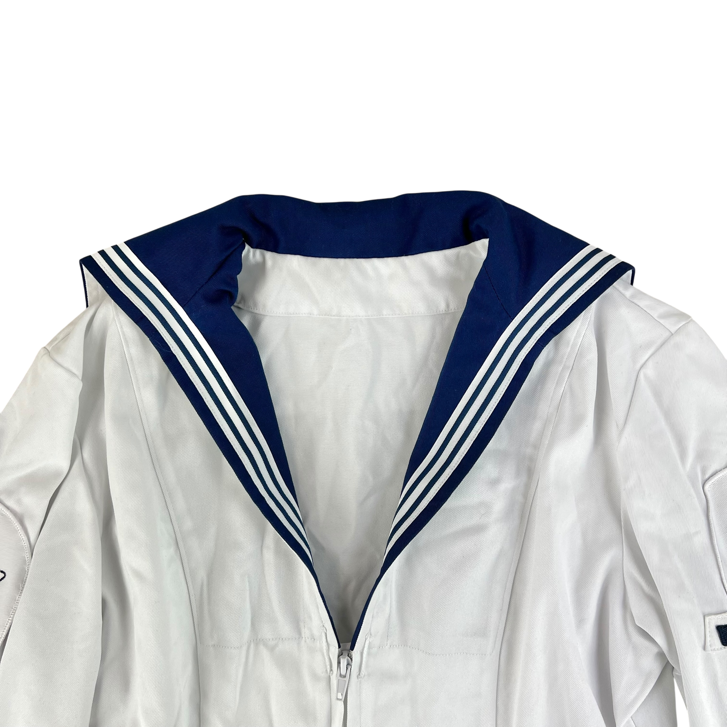 British Royal Navy Women's Class II White Jumper Sailor's Top - Small 170/88