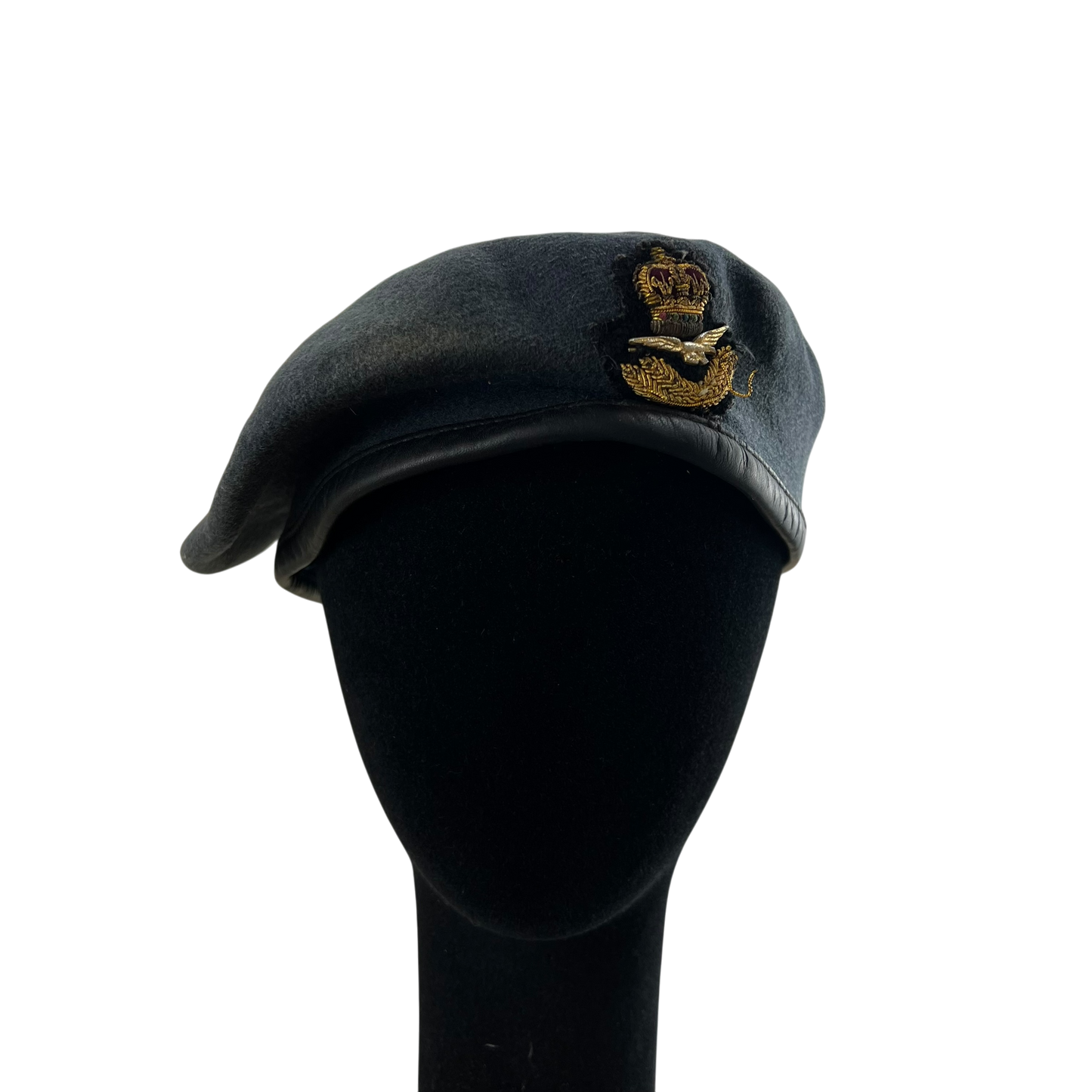 British RAF Beret w/ Officer's Badge - Large