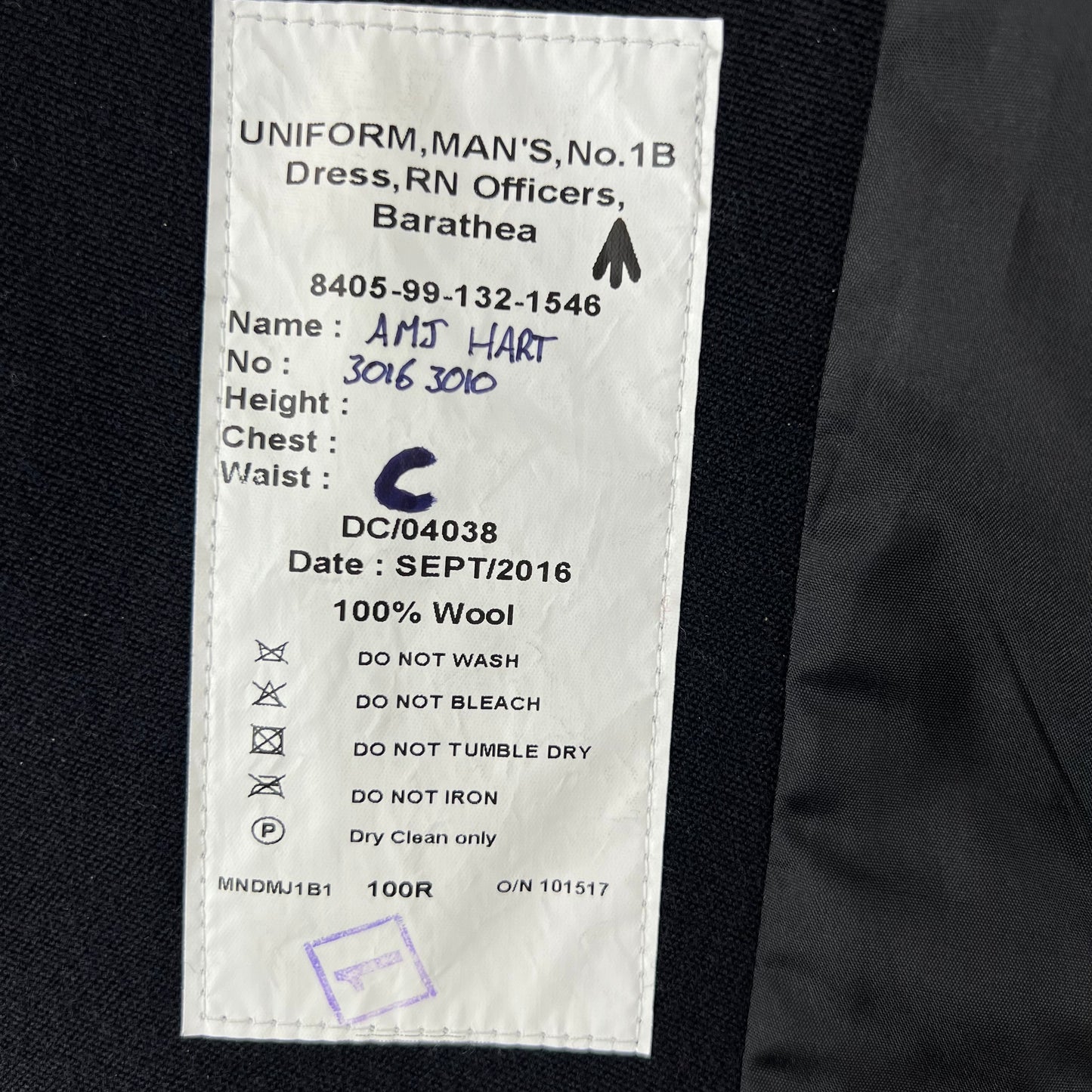 British Royal Navy Officer's No 1 Dress Jacket - Medium