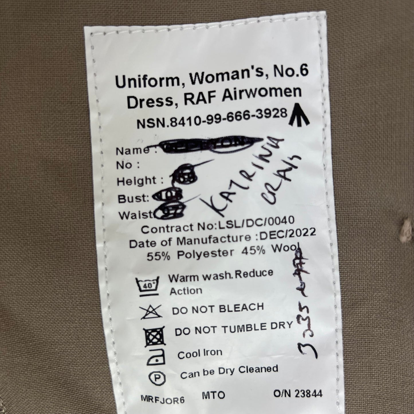 British RAF Women's No. 6 Tropical Dress Jacket - Small