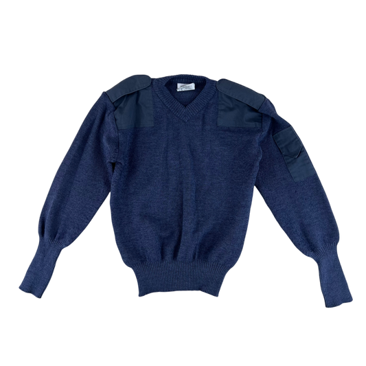British RAF Wool V Neck Pullover Jersey Jumper - Medium 94cm