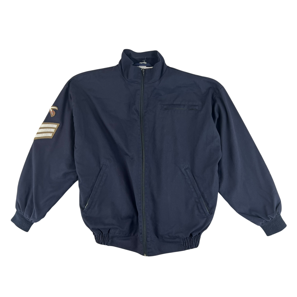 British Army / Tri-Services Navy Blue PTI Tracksuit Top Jacket - Medium