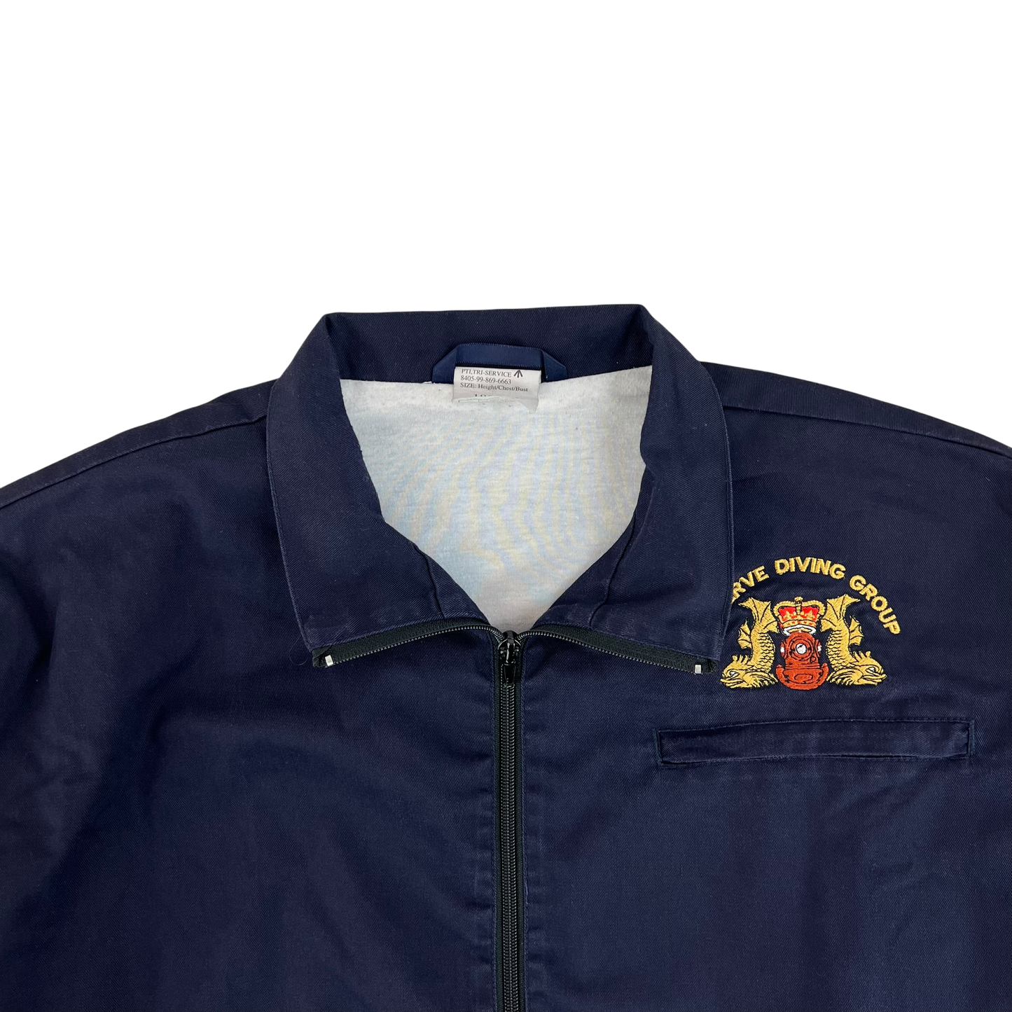 British Army / Tri-Services Navy Blue PTI Tracksuit Top Jacket - Large 180/108