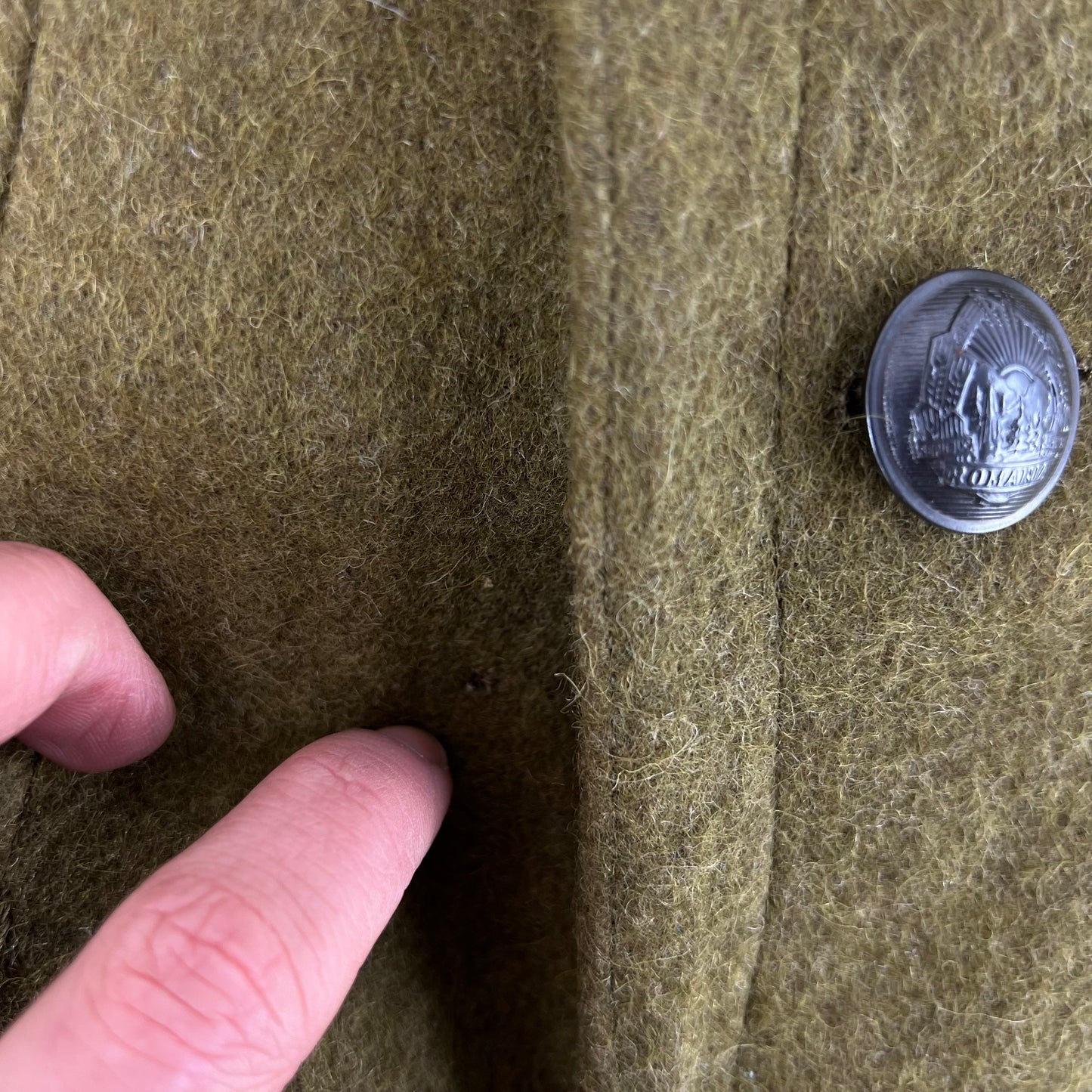 Romanian People's Army 60's Khaki Wool Greatcoat - Medium