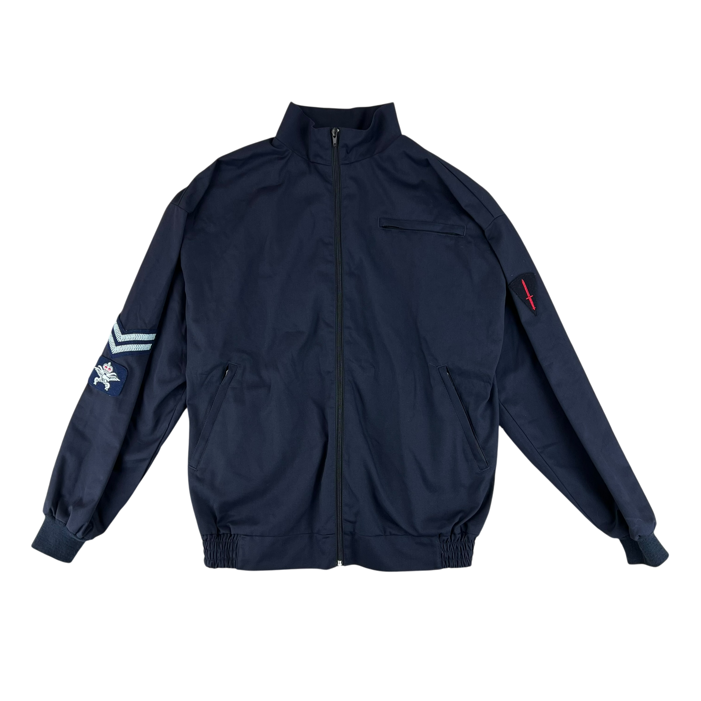 British Army / Tri-Services Navy Blue PTI Tracksuit Top Jacket - Large 180/108