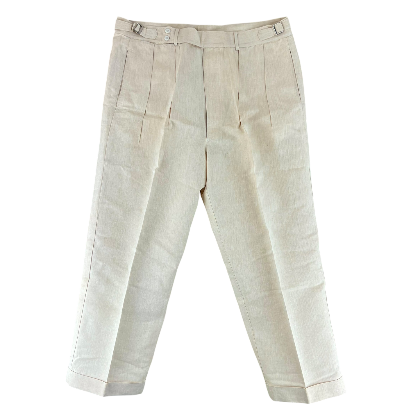 British Merchant Navy 50s Tropical Cream Trousers - W40 L28.5