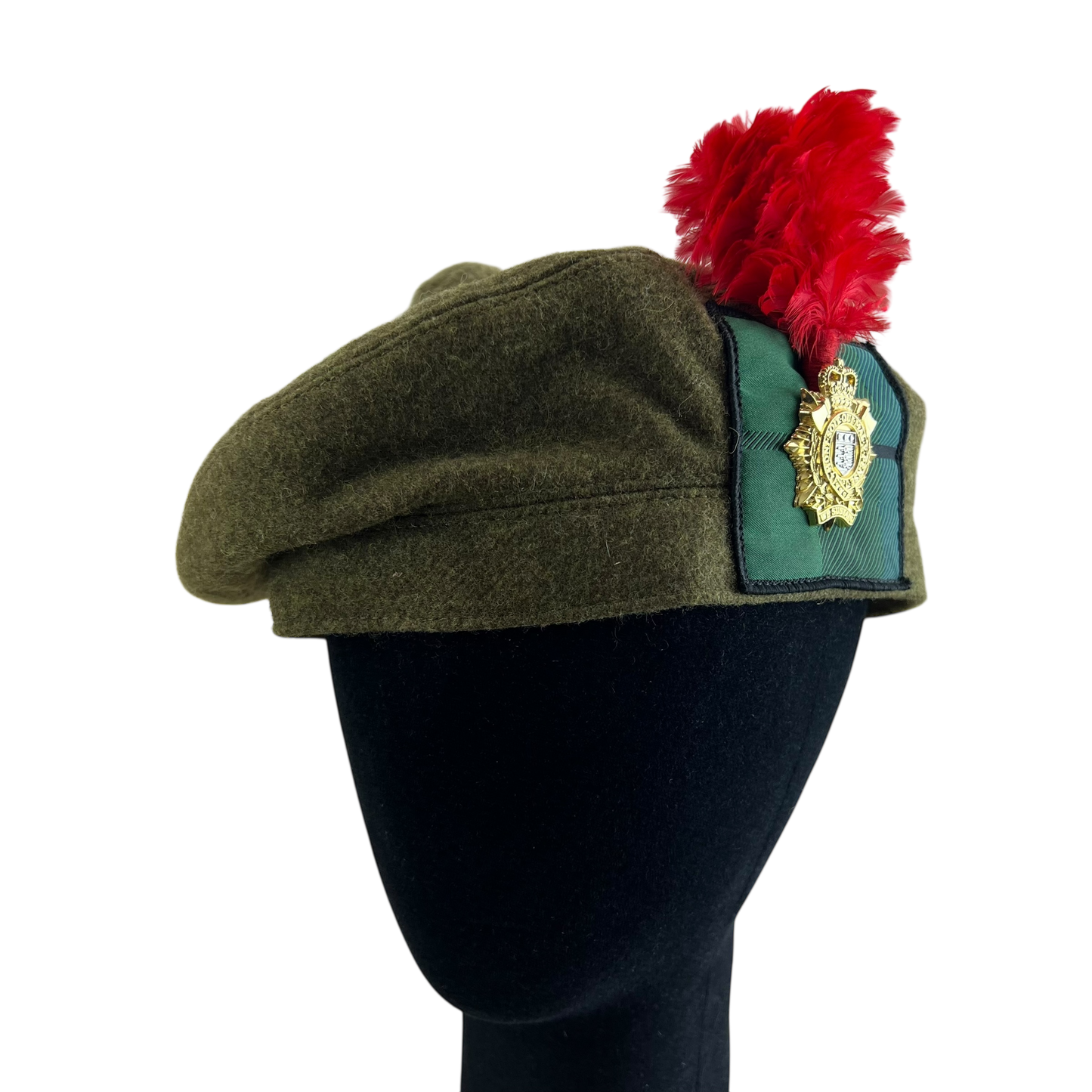 British Army Tam o Shanter w/ Badge & Plume - Royal Logistic Corps - Medium