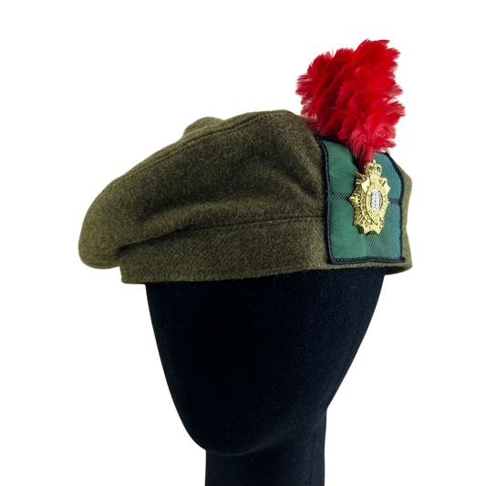 British Army Tam o Shanter w/ Badge & Plume - Royal Logistic Corps - Medium