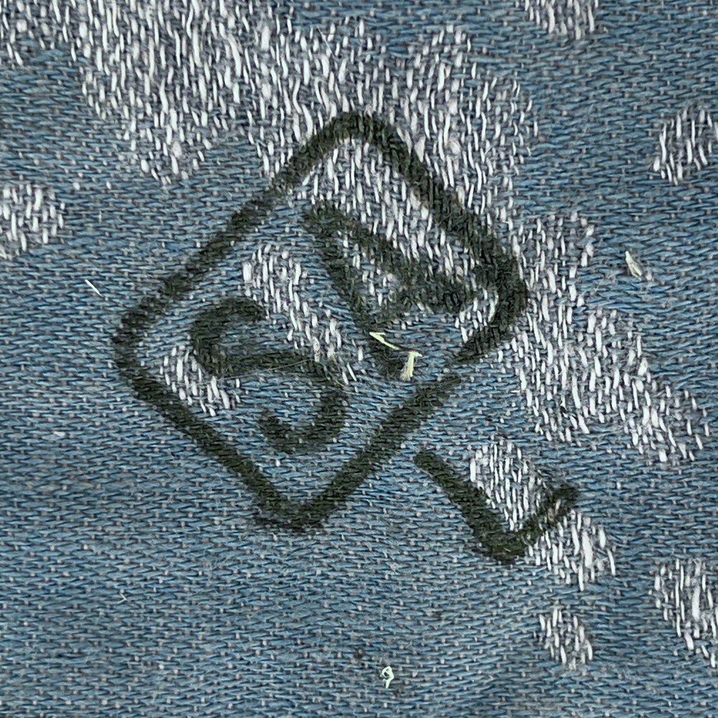 Finnish Army WW2 Pillow Case - Blue & White Pattern